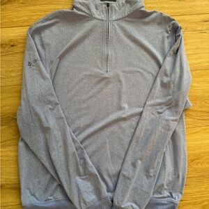 Turtleson Blue Zip Up Pullover with Moisture-Wicking Fabric